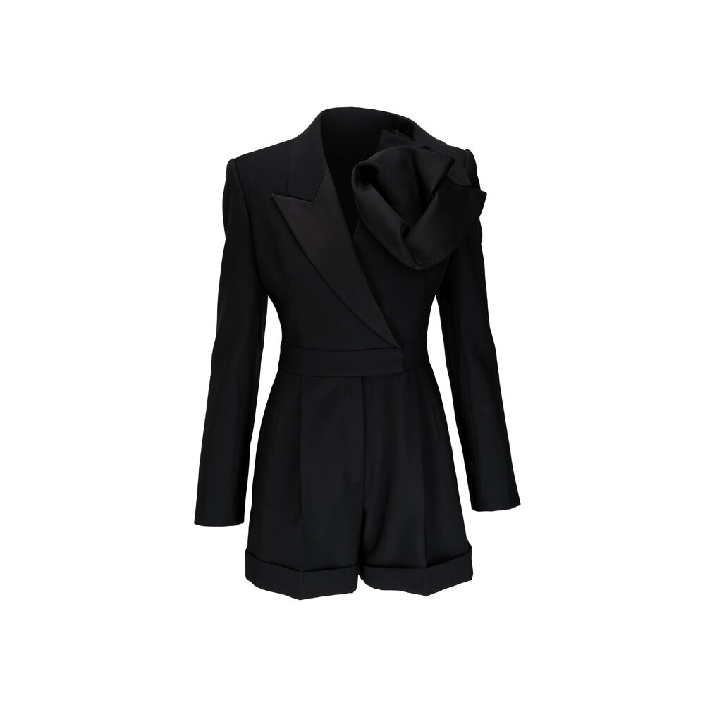 SHEER JACQUARD TAILORED ROMPERS ブラックMサイズ Intricate Sheer Pattern Dress | Wolford United States