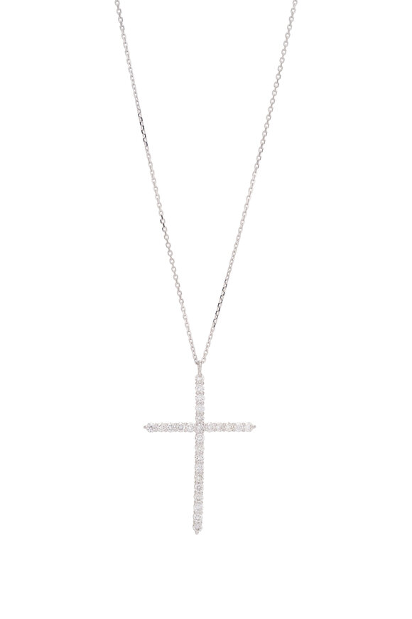Kai Linz 18k White Gold White Diamond Necklace - view 2