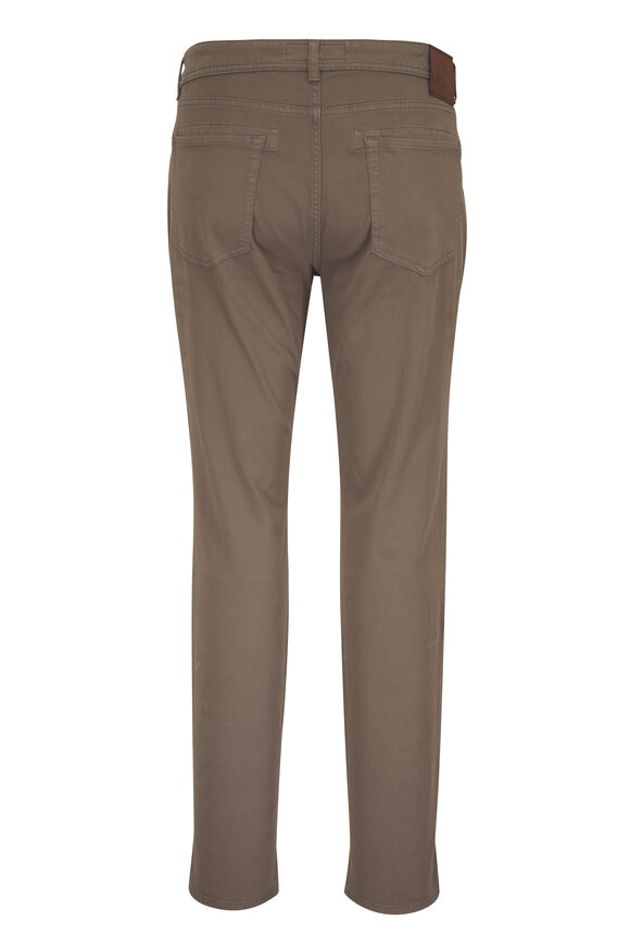 Barmas Mocha Cotton Twill Five Pocket Pant - view 6