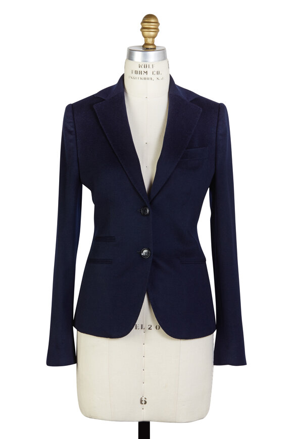 Kiton - Navy Blue Cashmere Two-Button Jacket