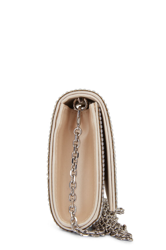 Judith Leiber Couture - Fizzy Silver Opal Beaded Chain Clutch 