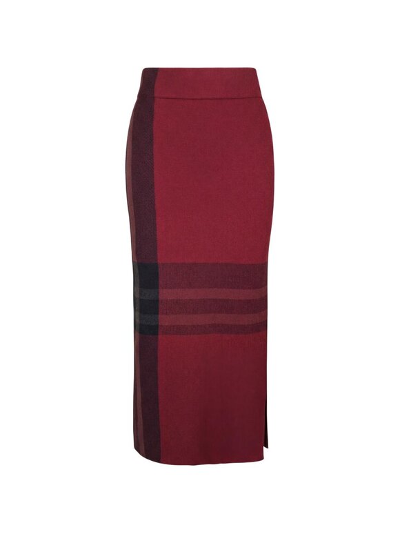 Akris Punto Black & Copper Merino Wool Knit Tube Skirt - view 3