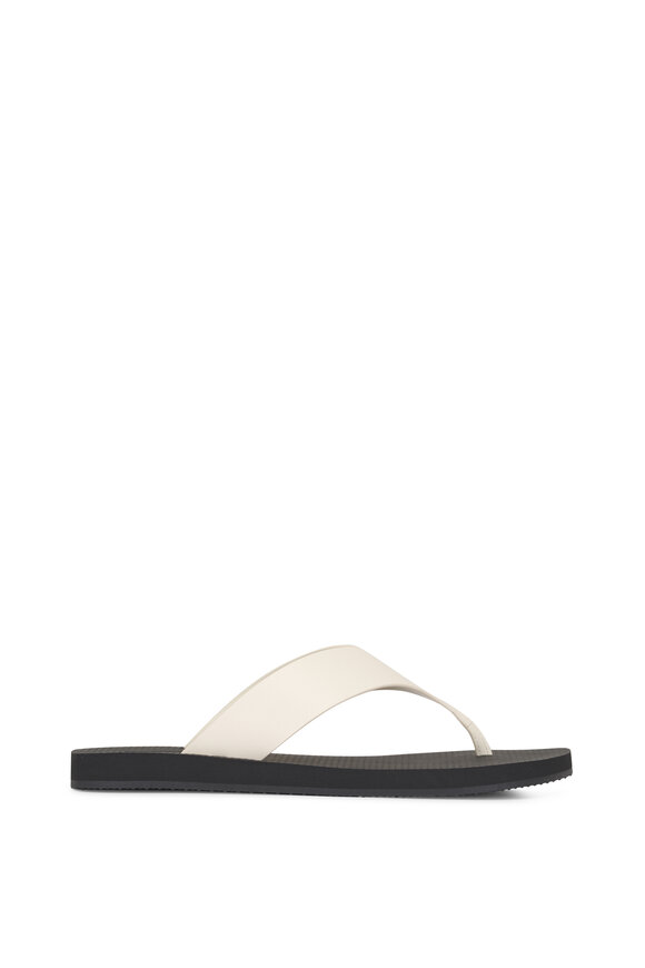 The Row Dune Classic Ginza Ivory & Black Flip Flop - view 3