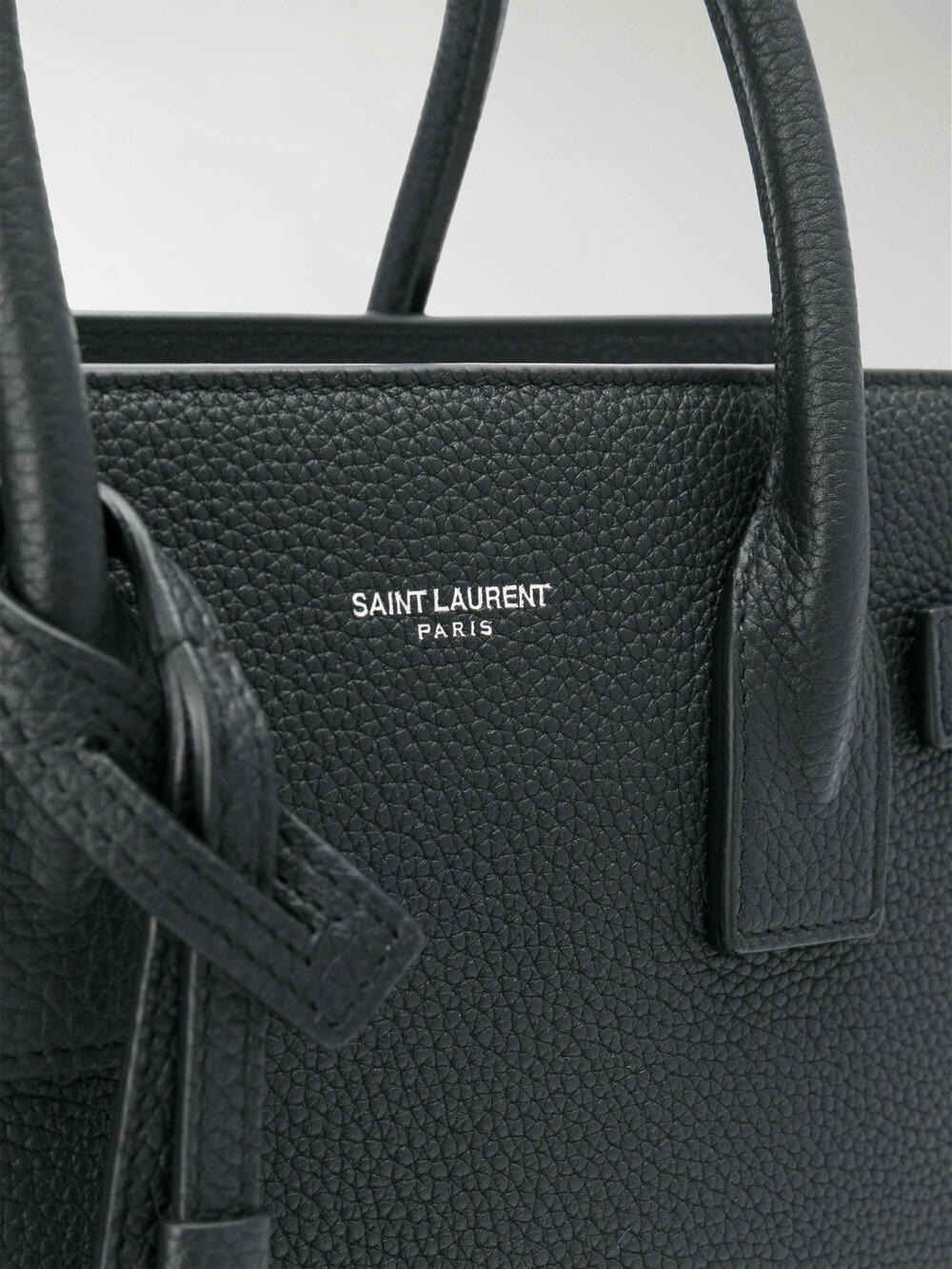 Saint Laurent - Sac De Jour Black Bonded Leather Baby Bag