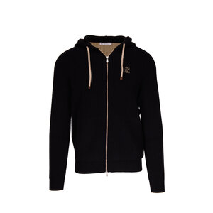 パーカー・フーディ BRUNELLO CUCINELLI Men Hoodies YM8319069GC101 BLACK Brunello Cucinelli - Cotton-Blend Jersey Hoodie - Black