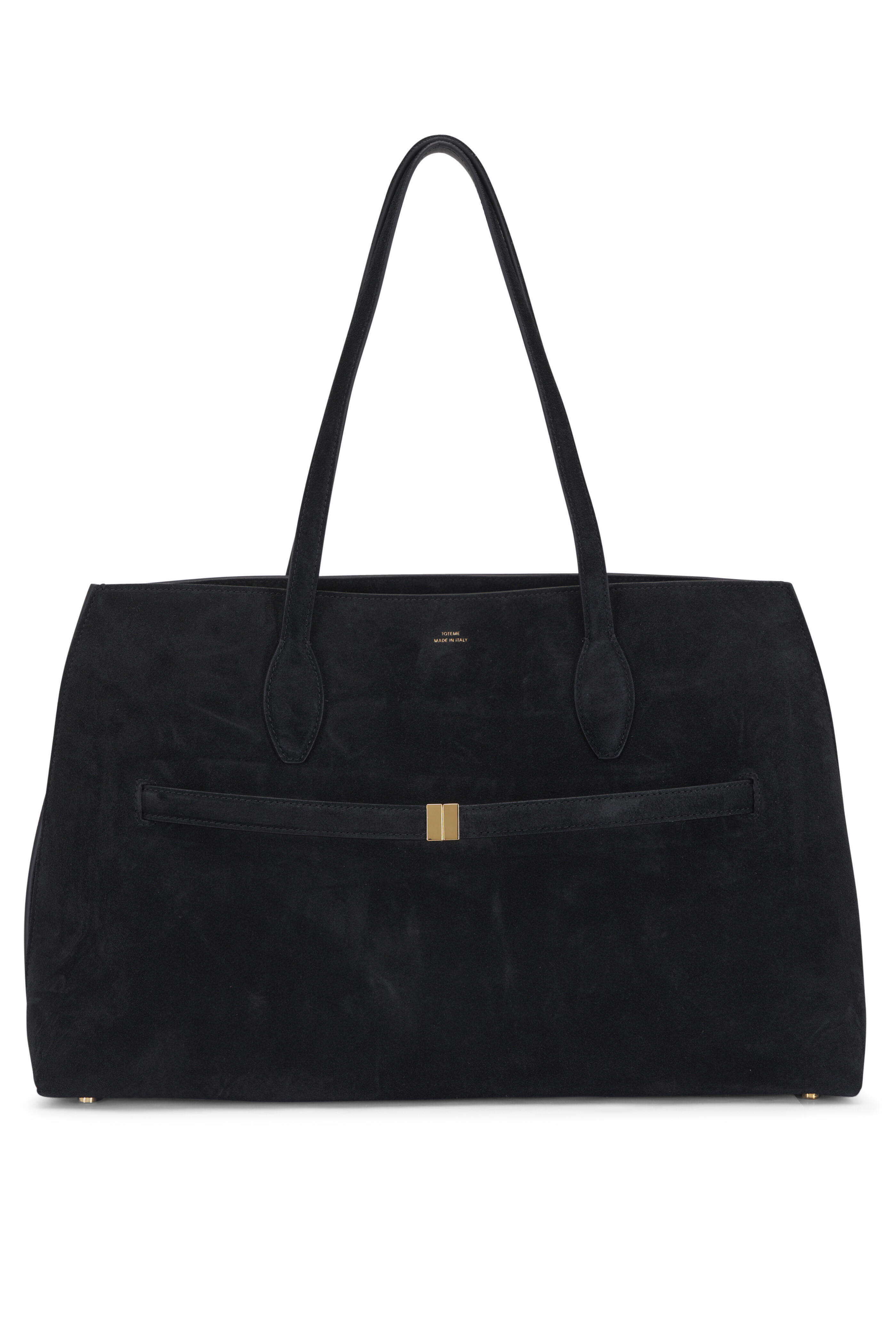トートバッグ TOTEME Suede shopping bag Totême - Lounge Black Suede Tote Bag | Mitchell Stores
