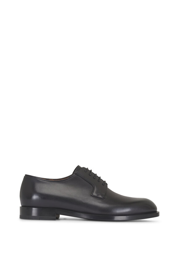 black matte dress shoes Men's Standard Toe Laced Dress Shoes, 7 main image 1