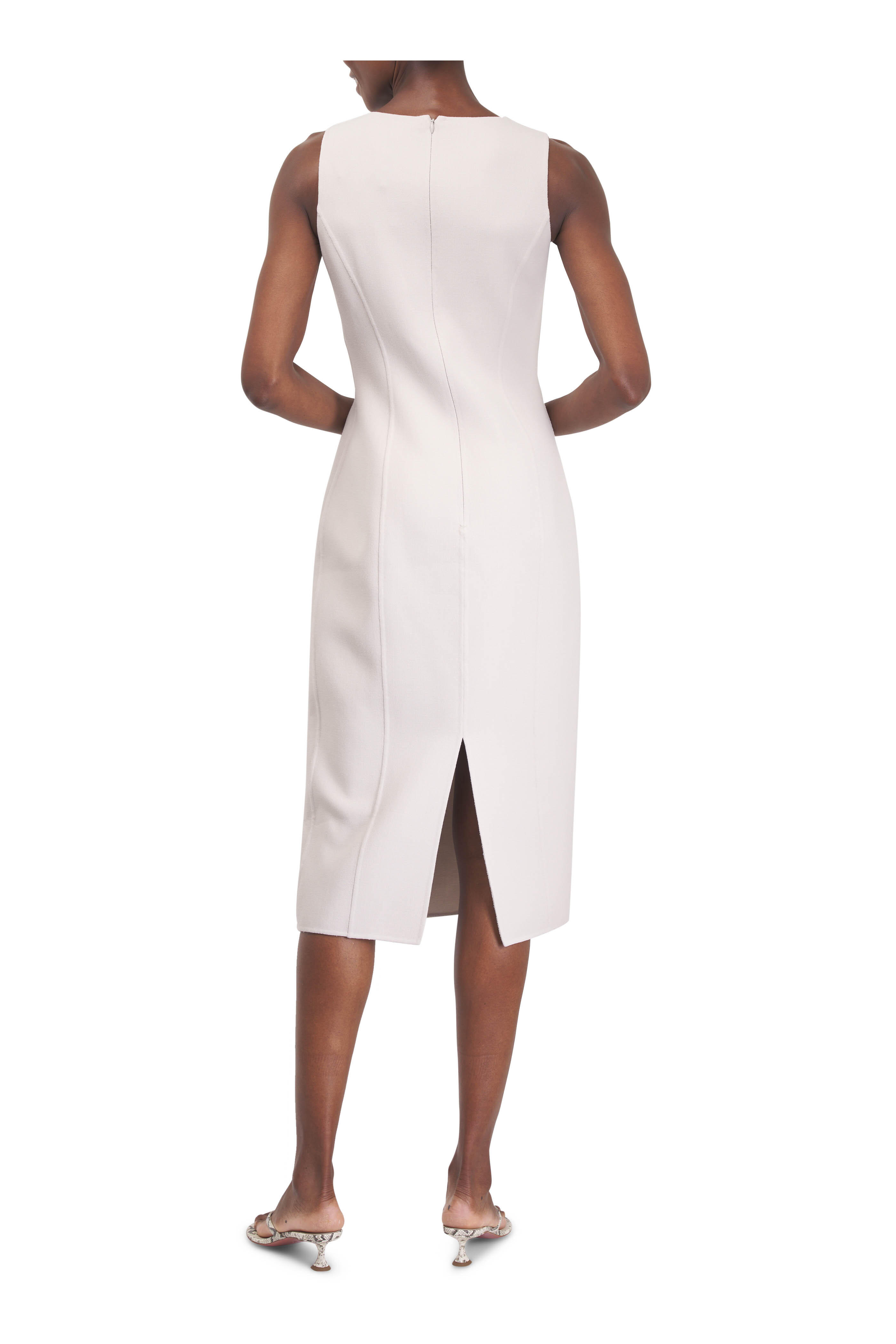 Michael Kors Collection - Oyster Double-Faced Crepe Sheath Dress