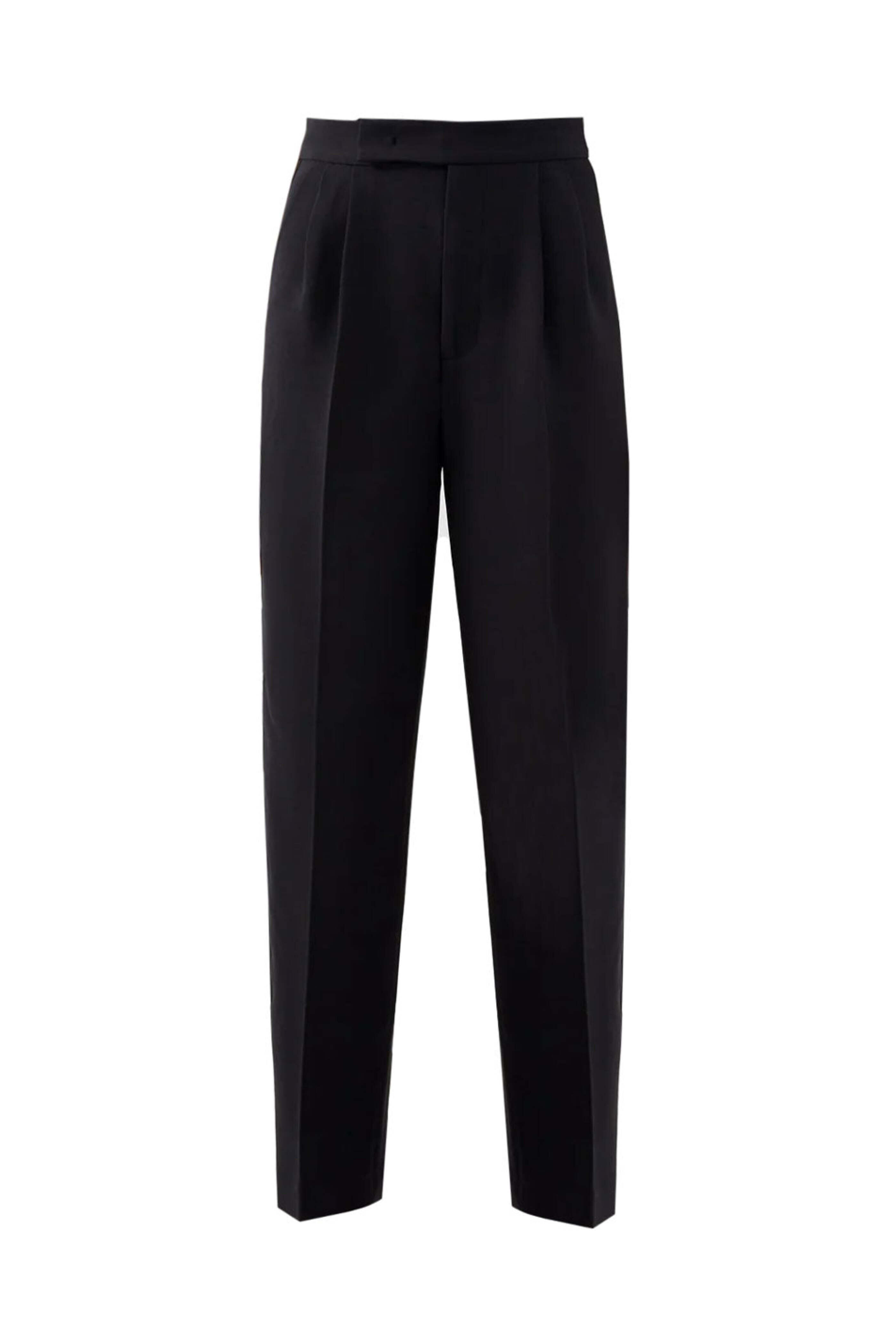 Roland Mouret - Black Silk Wool Straight Trouser