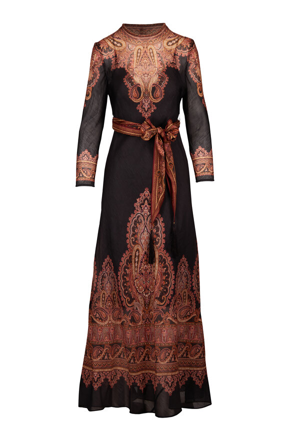 Zimmermann Ascent Rose Paisley Sheath Maxi Dress - view 1