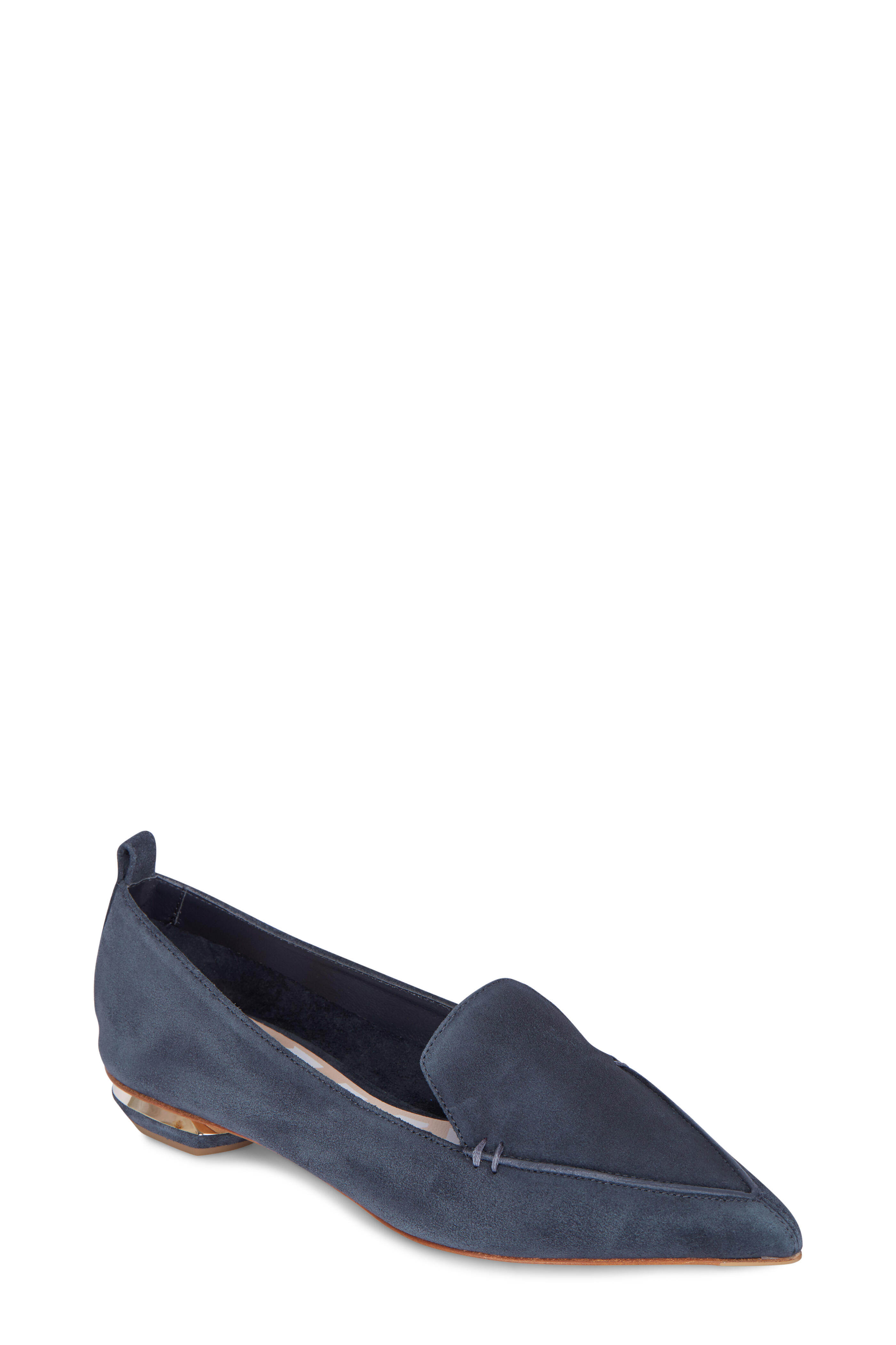 Nicholas Kirkwood - Beya Charcoal Grey Suede Loafer