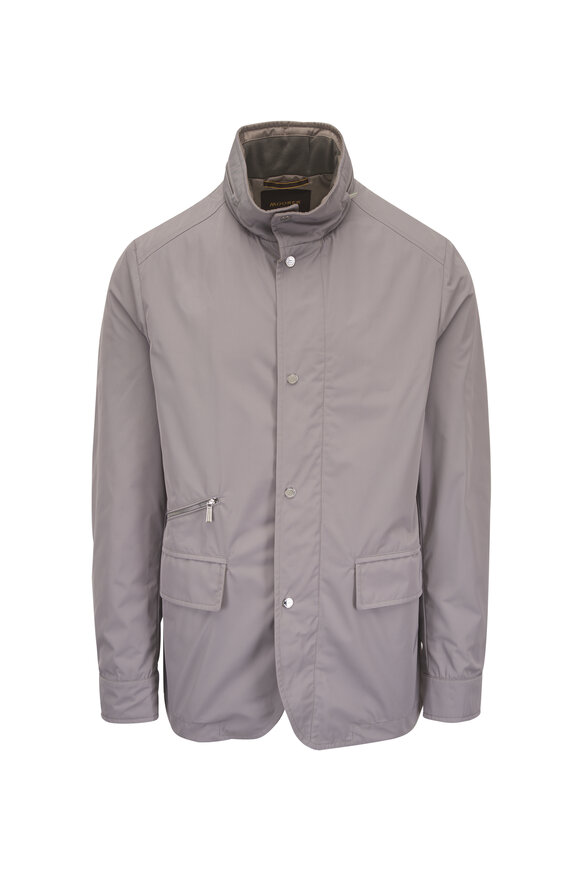 Moorer Grey Hooded Field Jacket