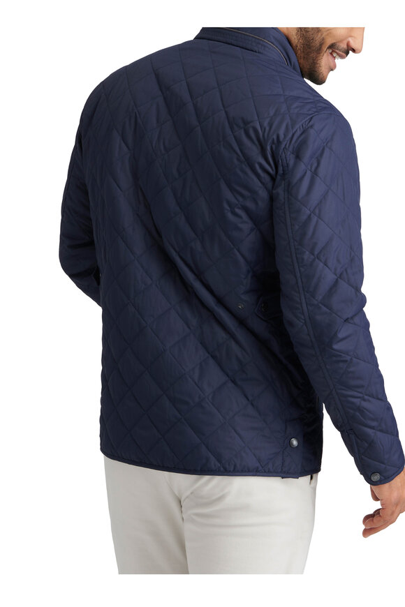 Peter Millar Suffolk Navy Travel Quilted Coat - view 3