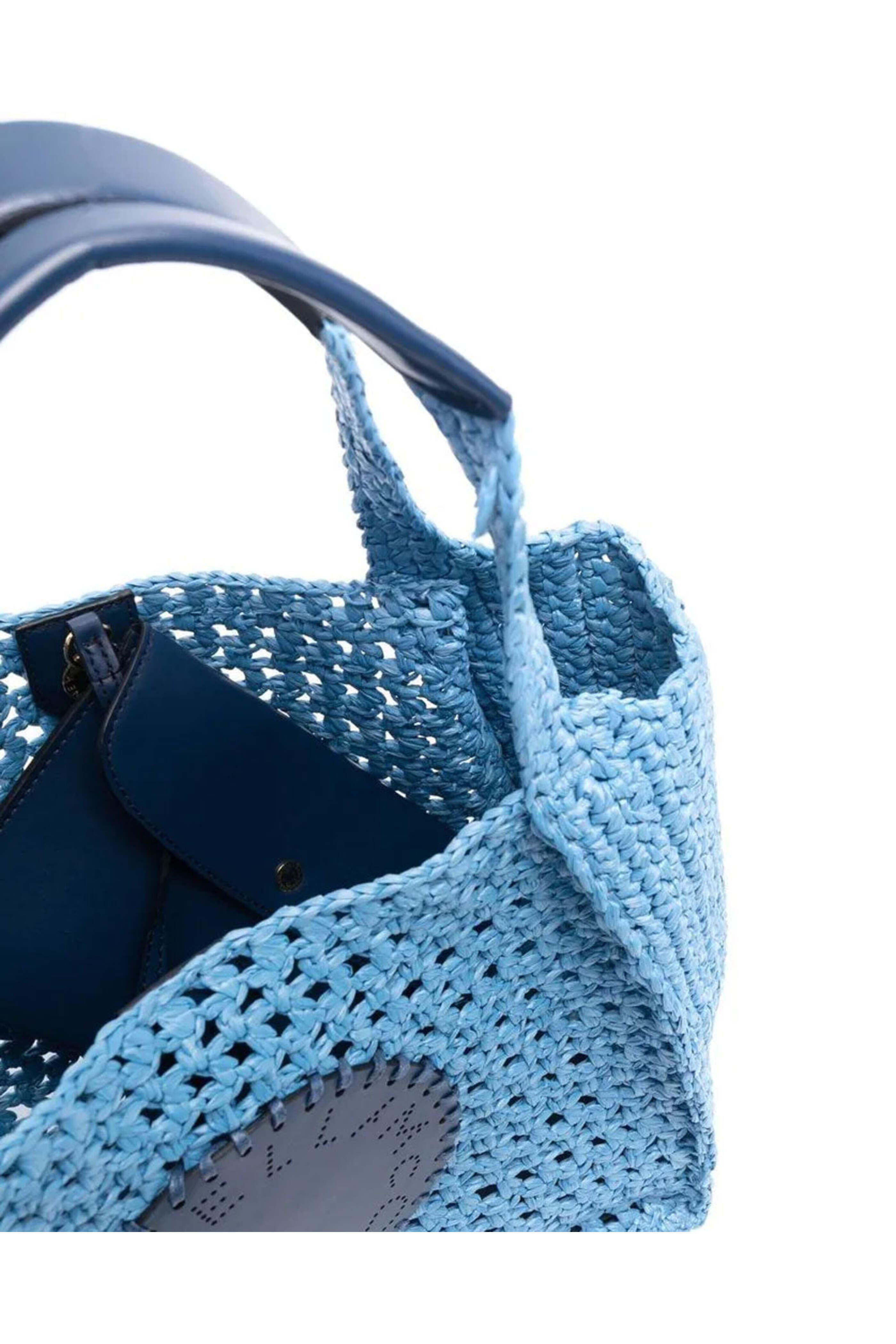 Stella McCartney - Raffia Crossbody Bag in Blue | Mitchell