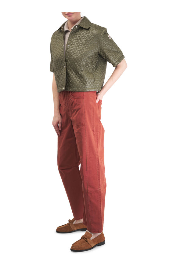 Lisa Yang Carolyn Sand Brushed Cashmere Polo Sweater - view 2