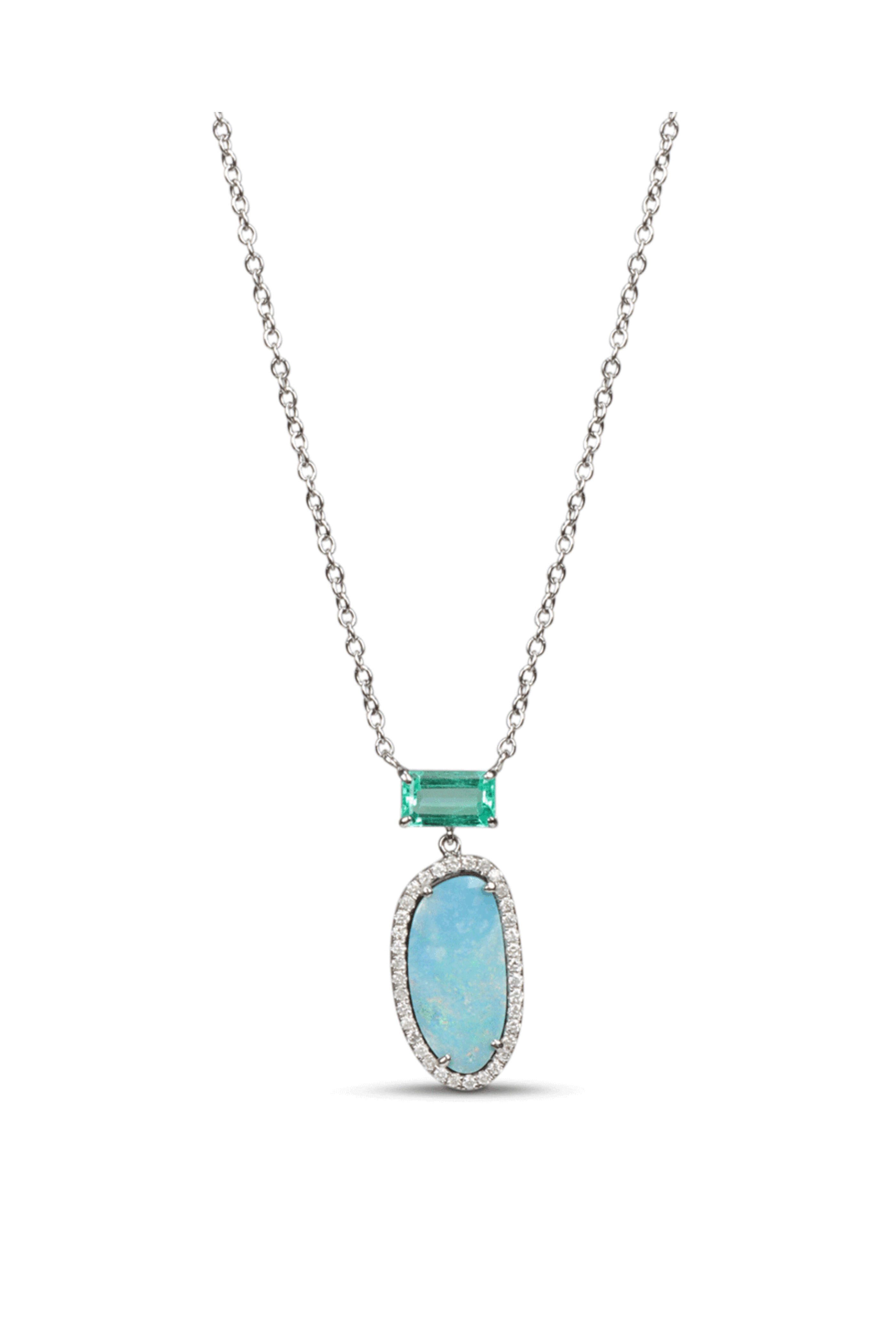 Kai Linz - Opal Emerald Drop Necklace
