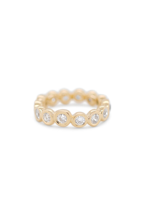 Kali Zoe 14k Yellow Gold Diamond River Rock Ring - view 1