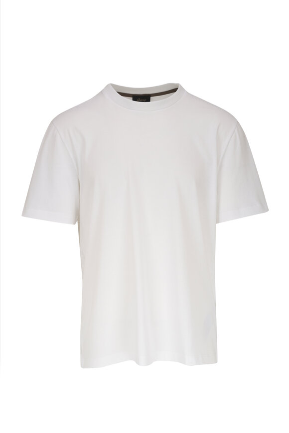 Brioni White Cotton T-Shirt 