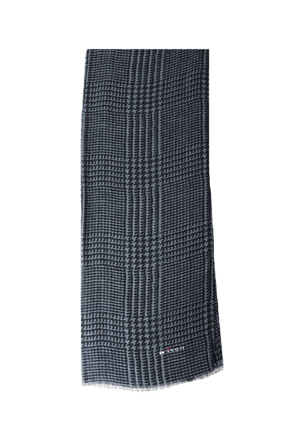 Kiton Blue Melange Scarf - view 1