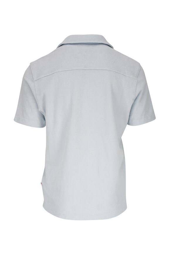 Orlebar Brown - Howell Sky Blue Short Sleeve Toweling Button Down 