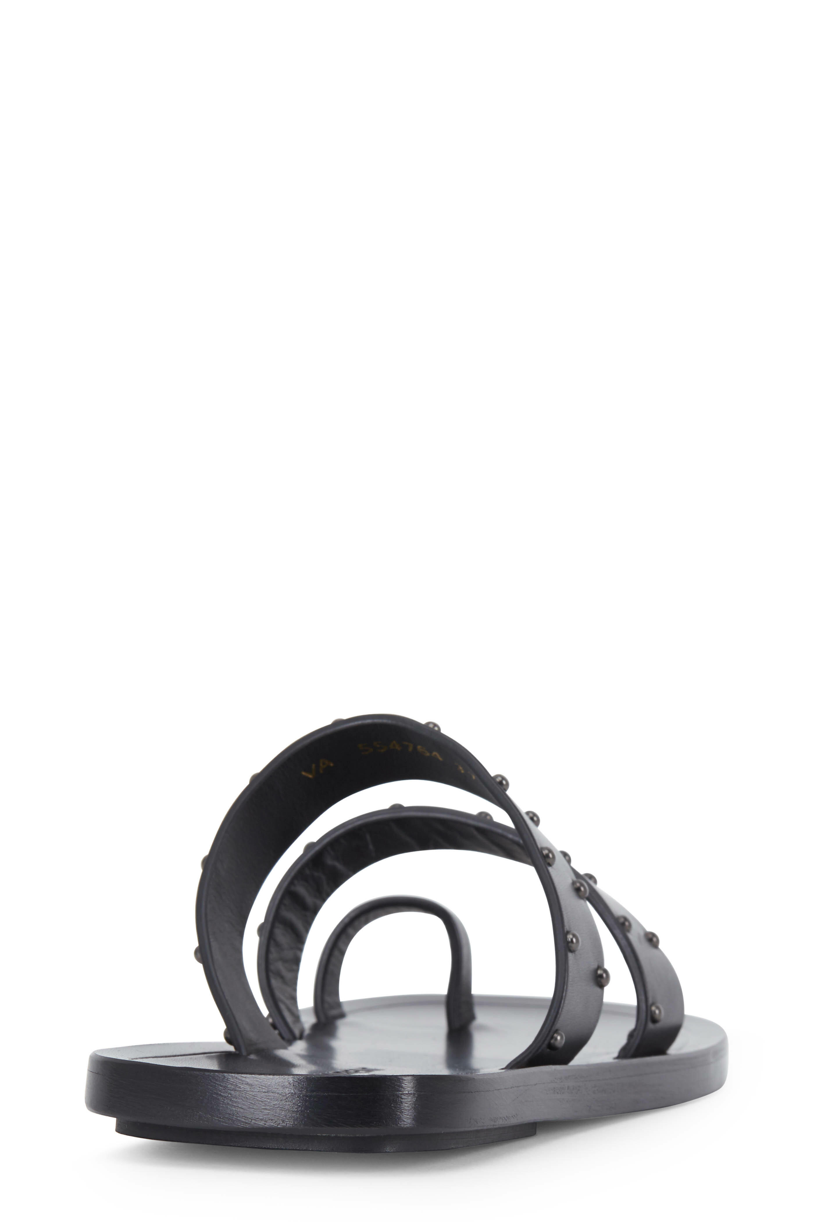 Saint Laurent - Ashton Black Studded Toe-Ring Sandal