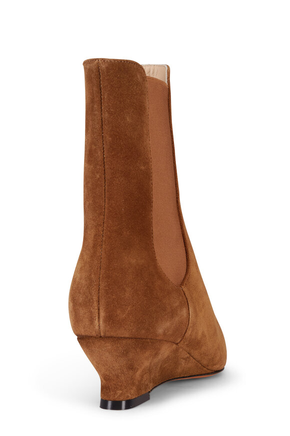 Le Monde Béryl Camille Taupe Suede Wedge Bootie, 40mm - view 3