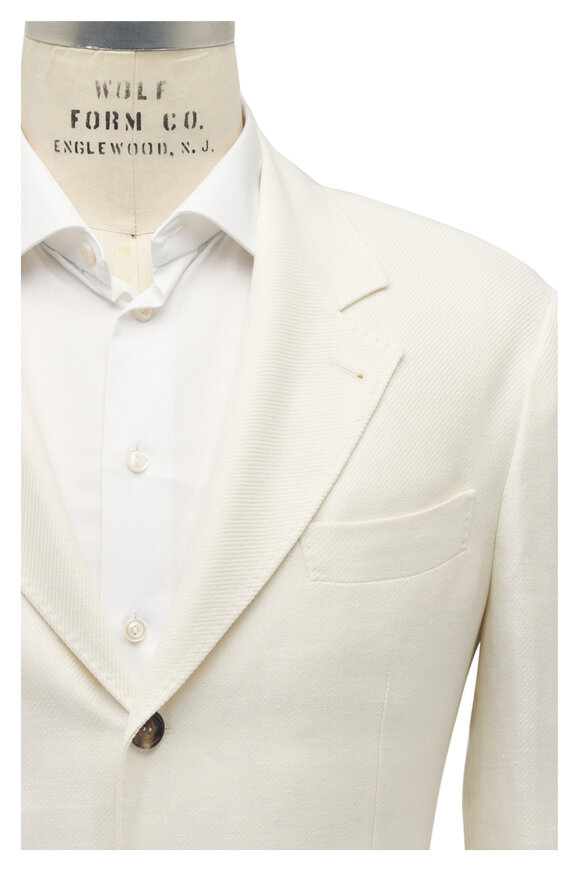 Brunello Cucinelli - Off White Linen, Wool & Silk Sportcoat