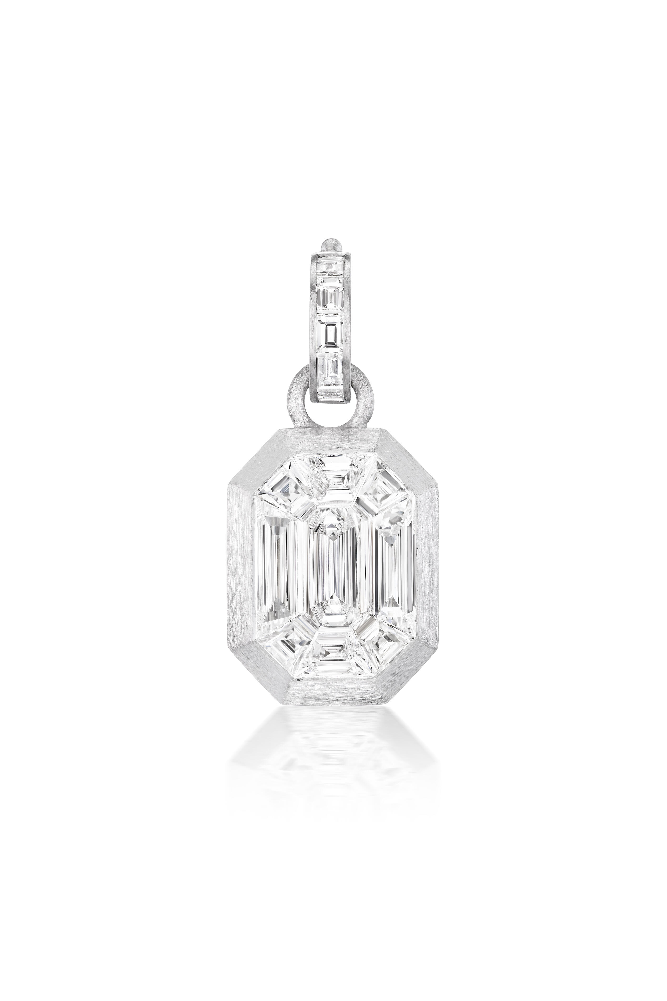Nam Cho - 18k White Gold White Diamond Mosaic Pendant