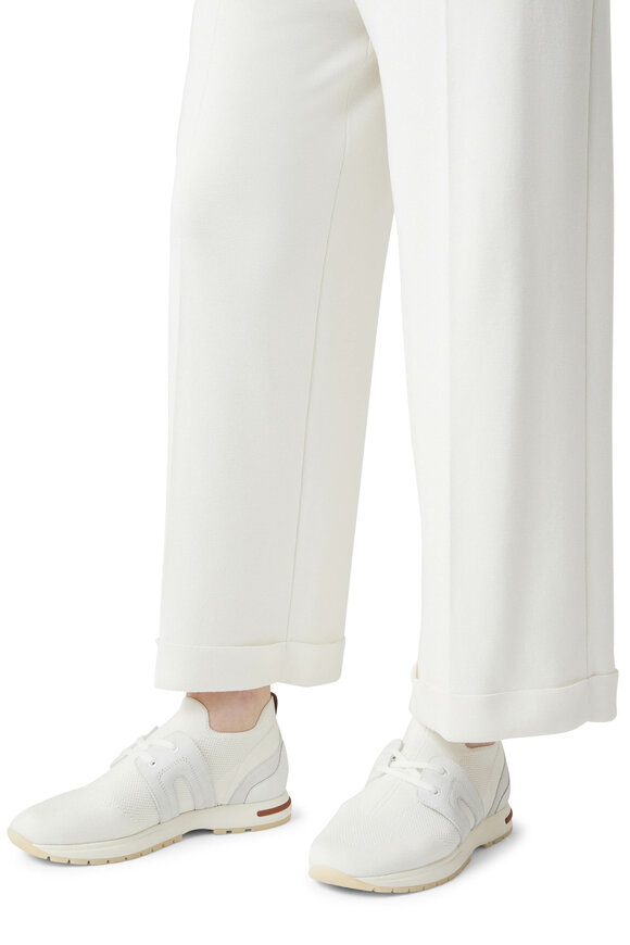 Loro Piana White Flexy Walk Lady Wish Sneaker - view 2