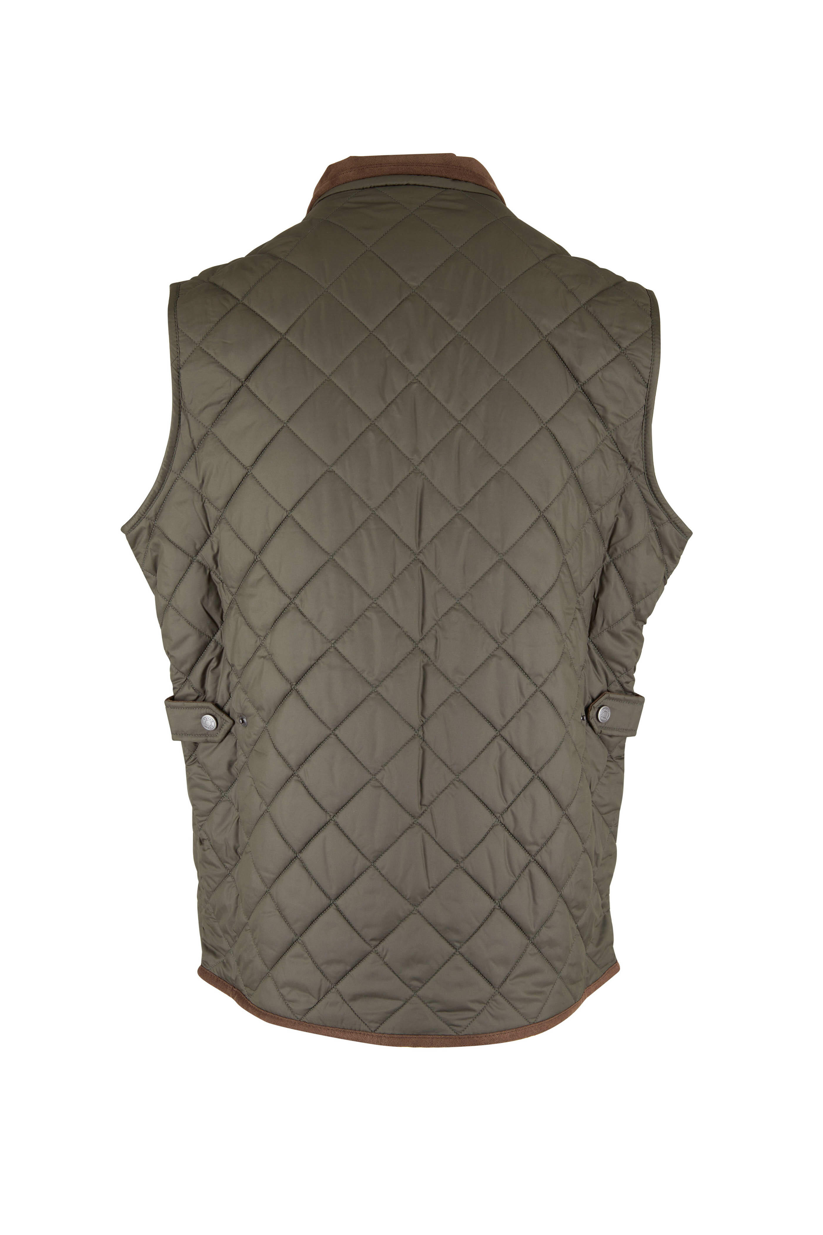 Peter Millar - Essex Olive Quilted Travel Vest