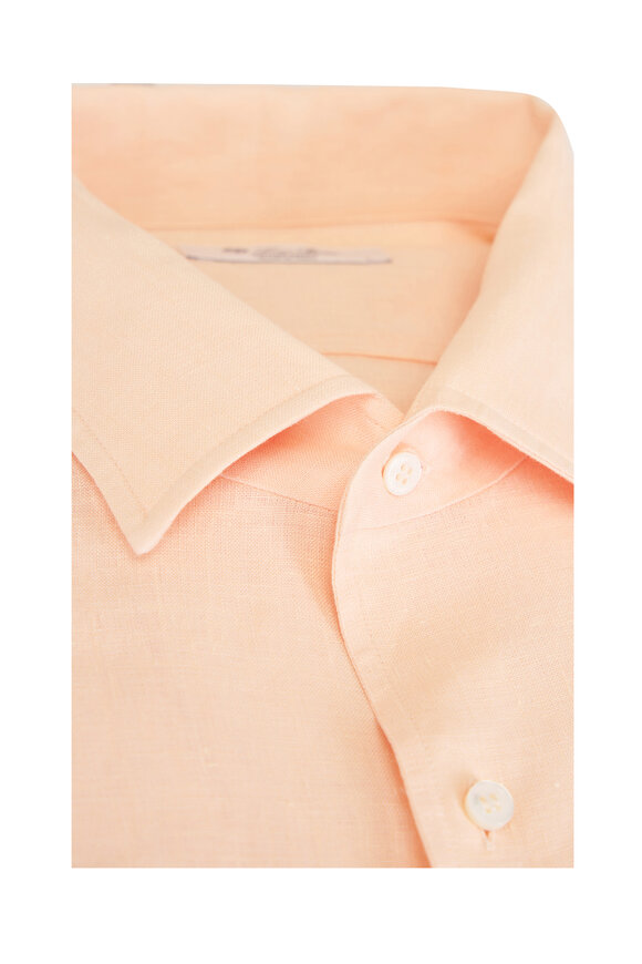 Loro Piana André Gardenia Linen Sport Shirt - view 2