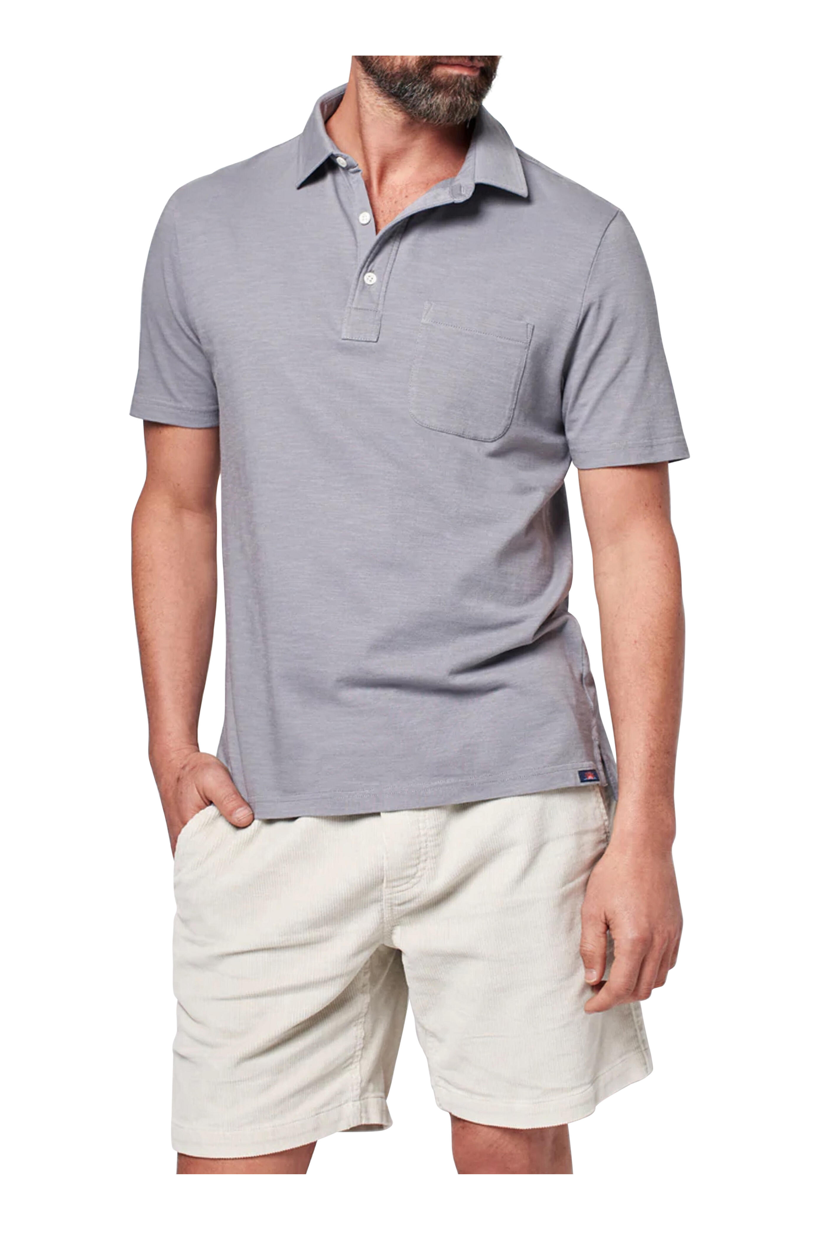 Faherty Brand - Storm Blue Sunwashed Polo | Mitchell Stores