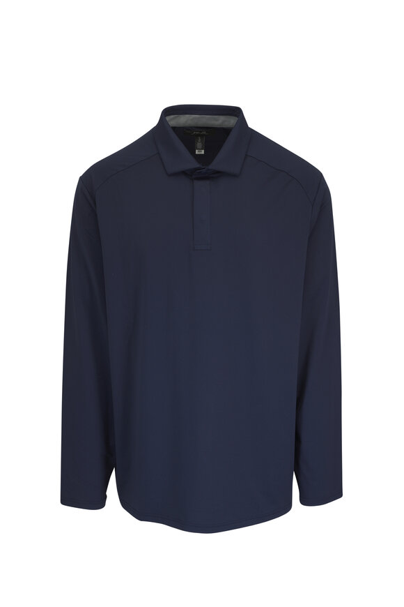 RLX Ralph Lauren Navy Tech Waffle Knit Hoodie - view 1