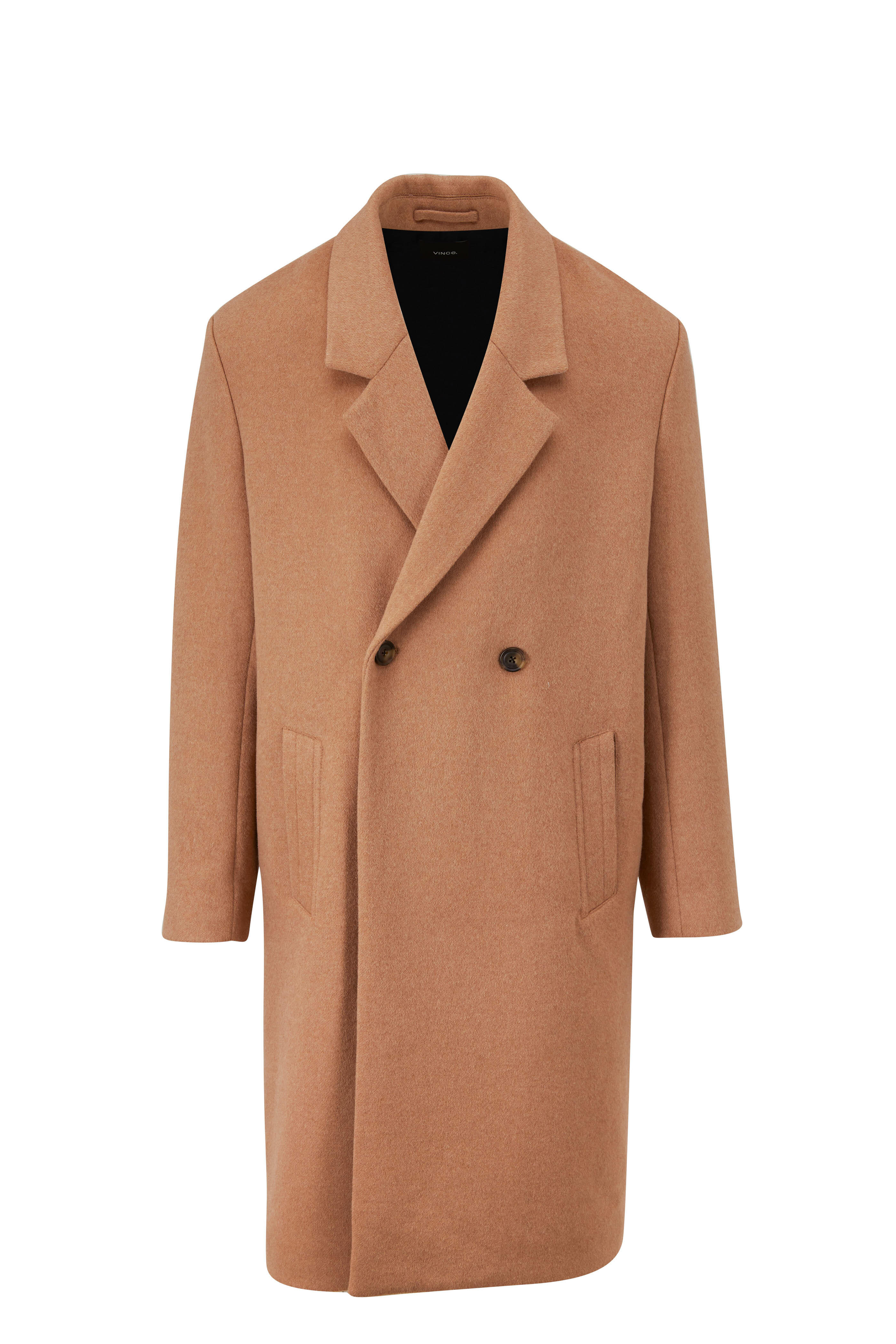 Vince - Camel Wool Blend Relaxed Topcoat