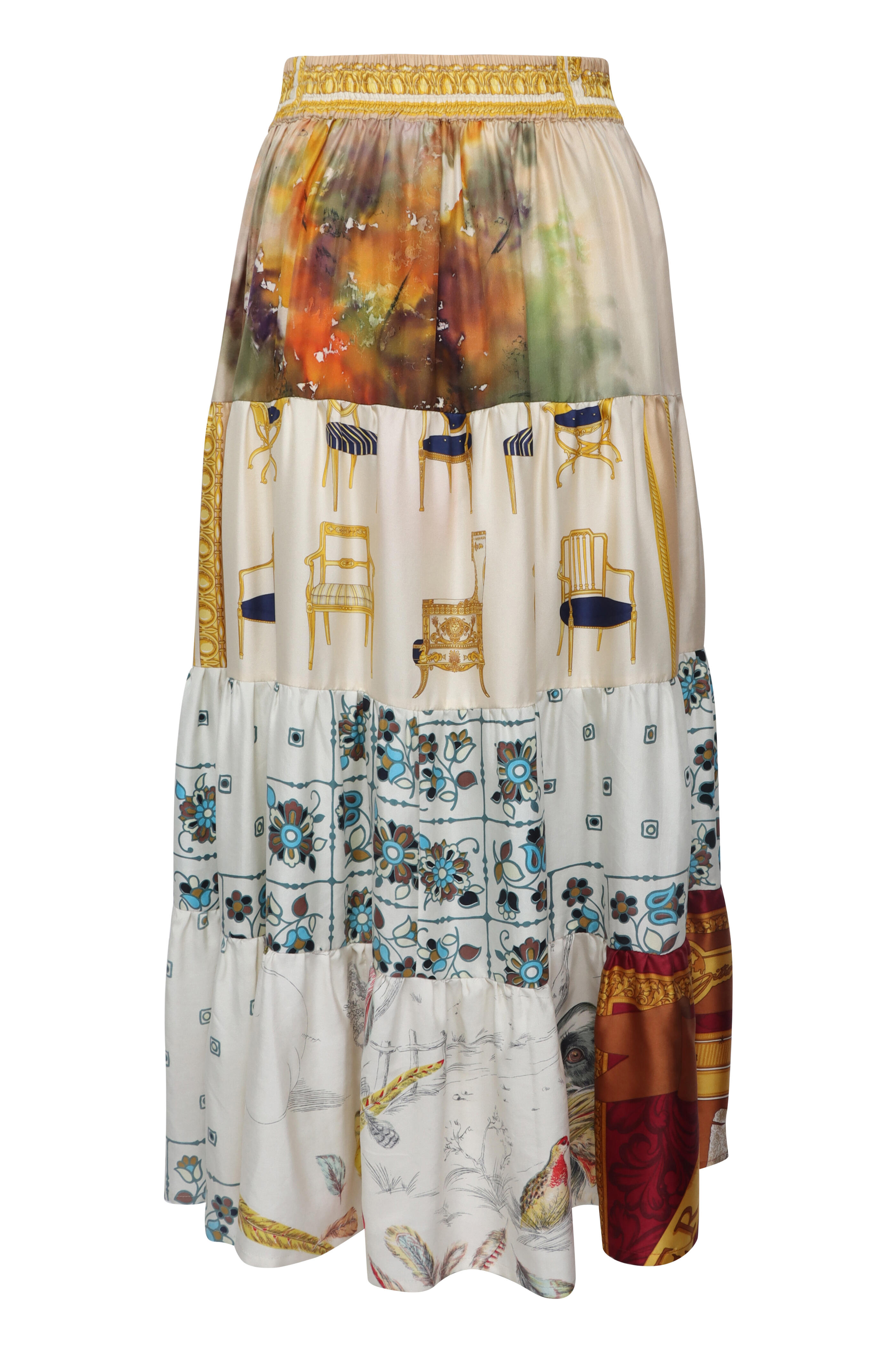 Rianna + Nina - Ooak Volant Patchwork Skirt