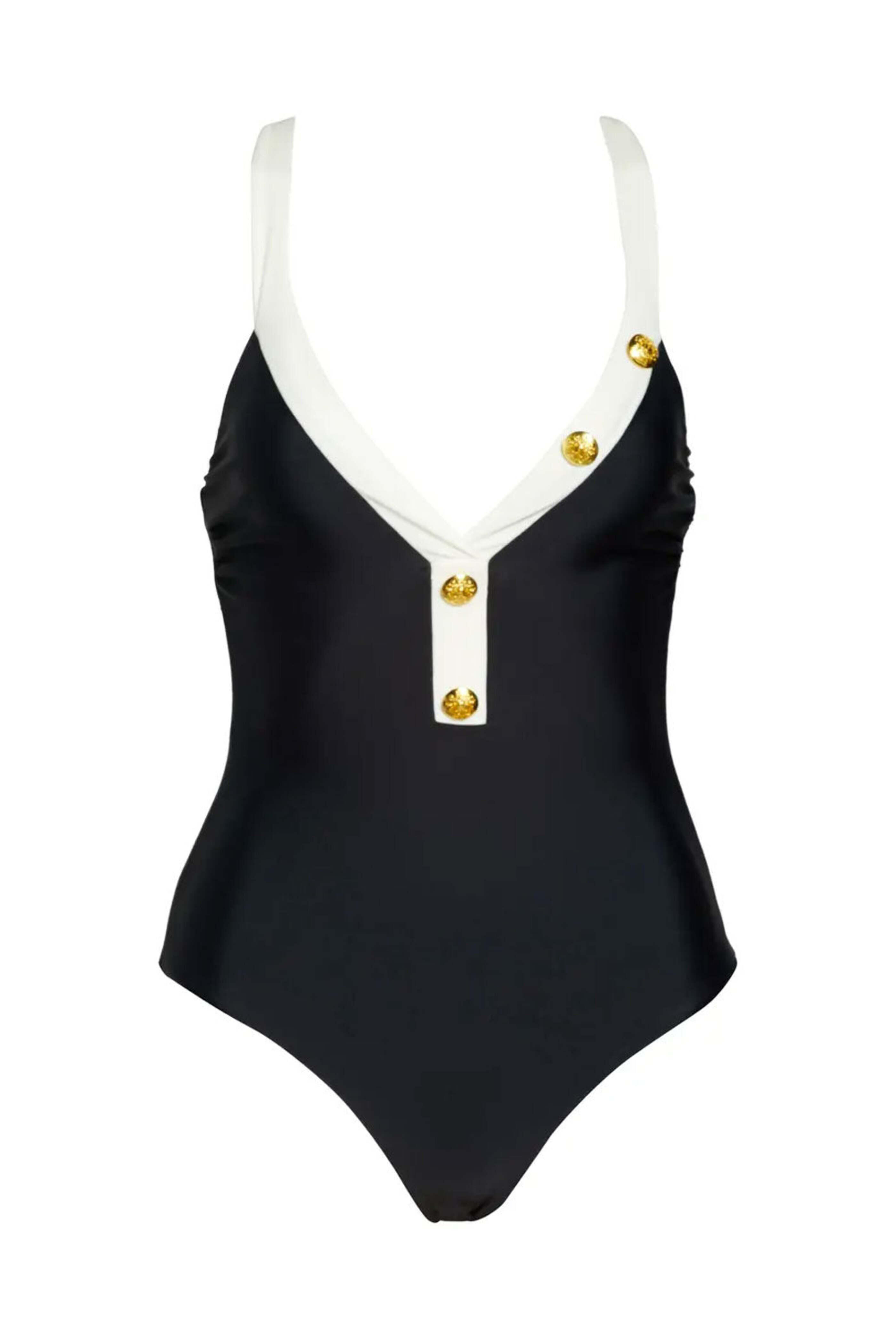 Veronica Beard - Black and White Aliza One Piece Swimsuit