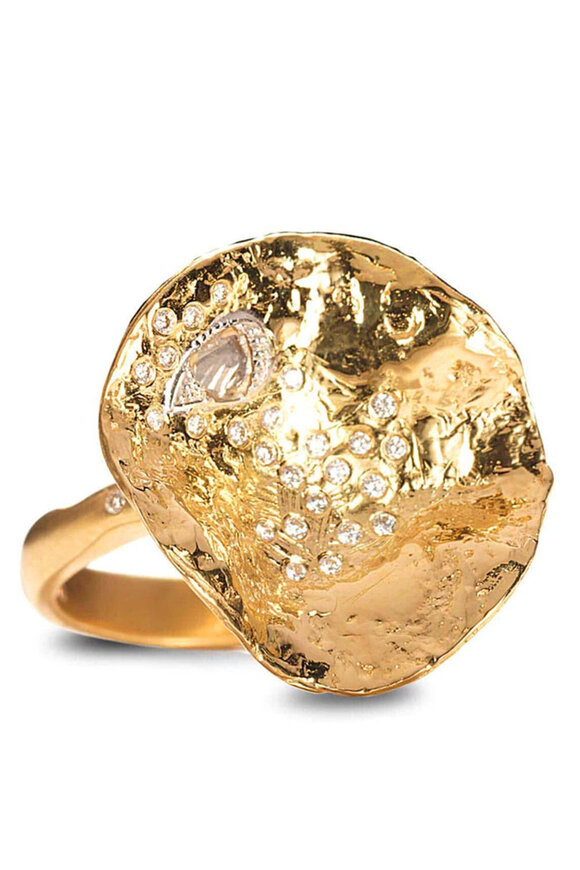 Coomi Large Serenity Flower Ring - view 1