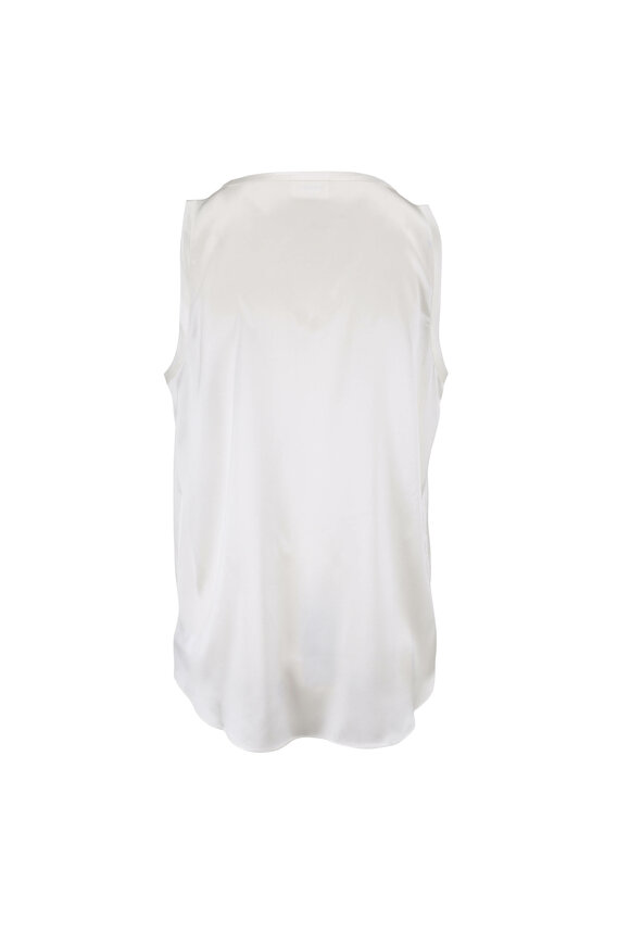 Brunello Cucinelli Winter White Scoop Neck Reversible Tank - view 2
