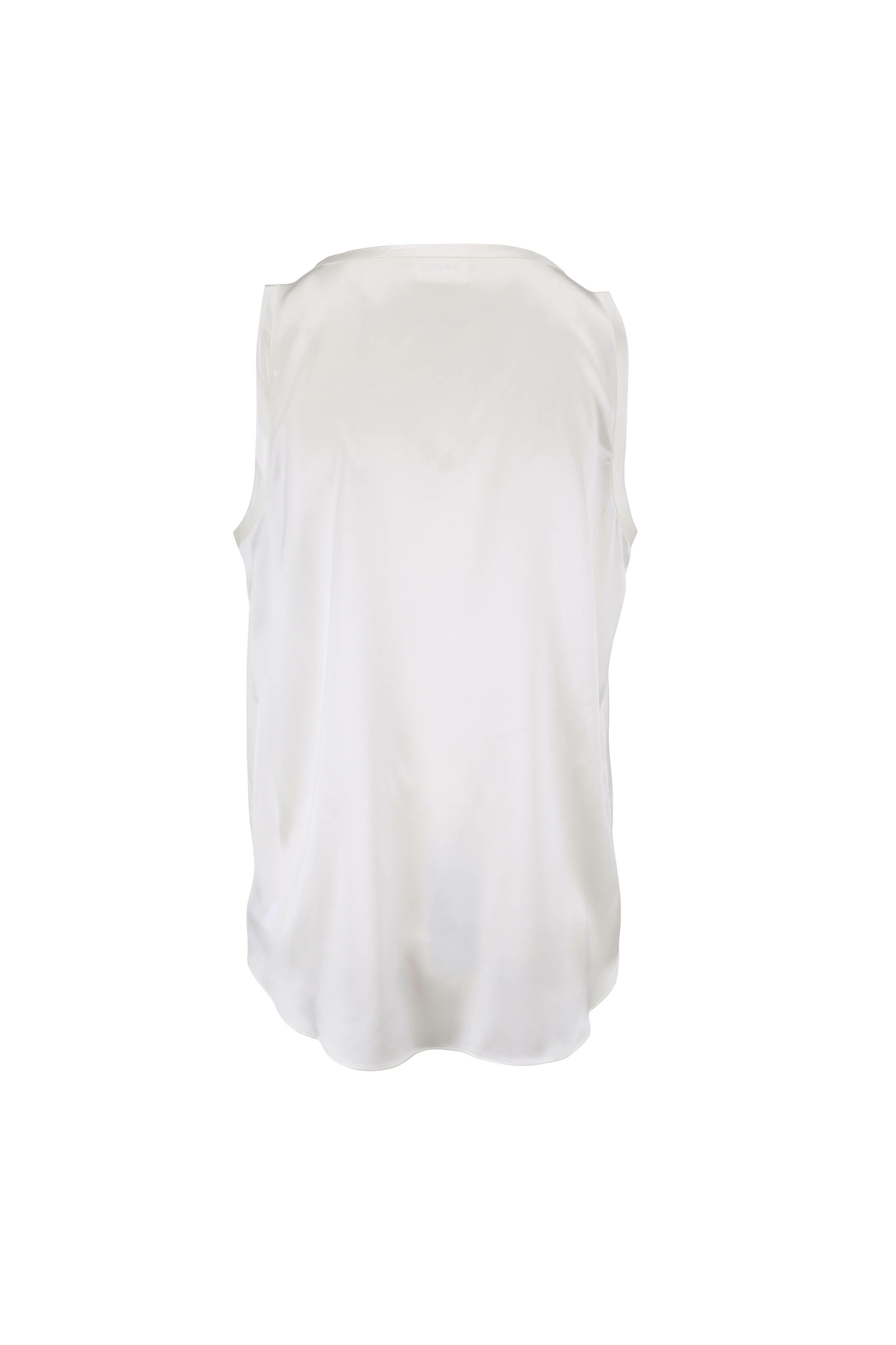 Brunello Cucinelli - Winter White Scoop Neck Reversible Tank