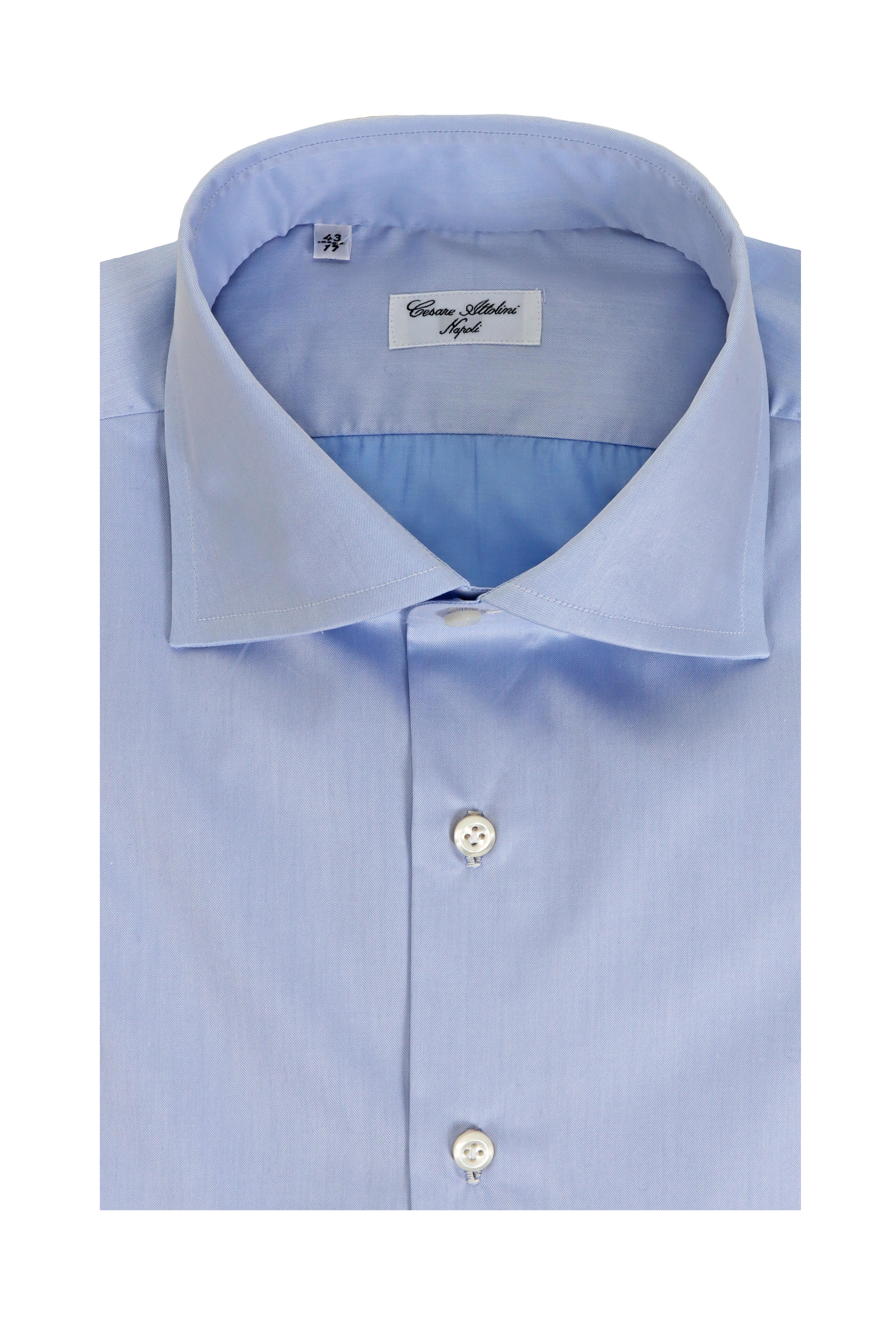 Cesare Attolini - Basic Light Blue Twill Dress Shirt