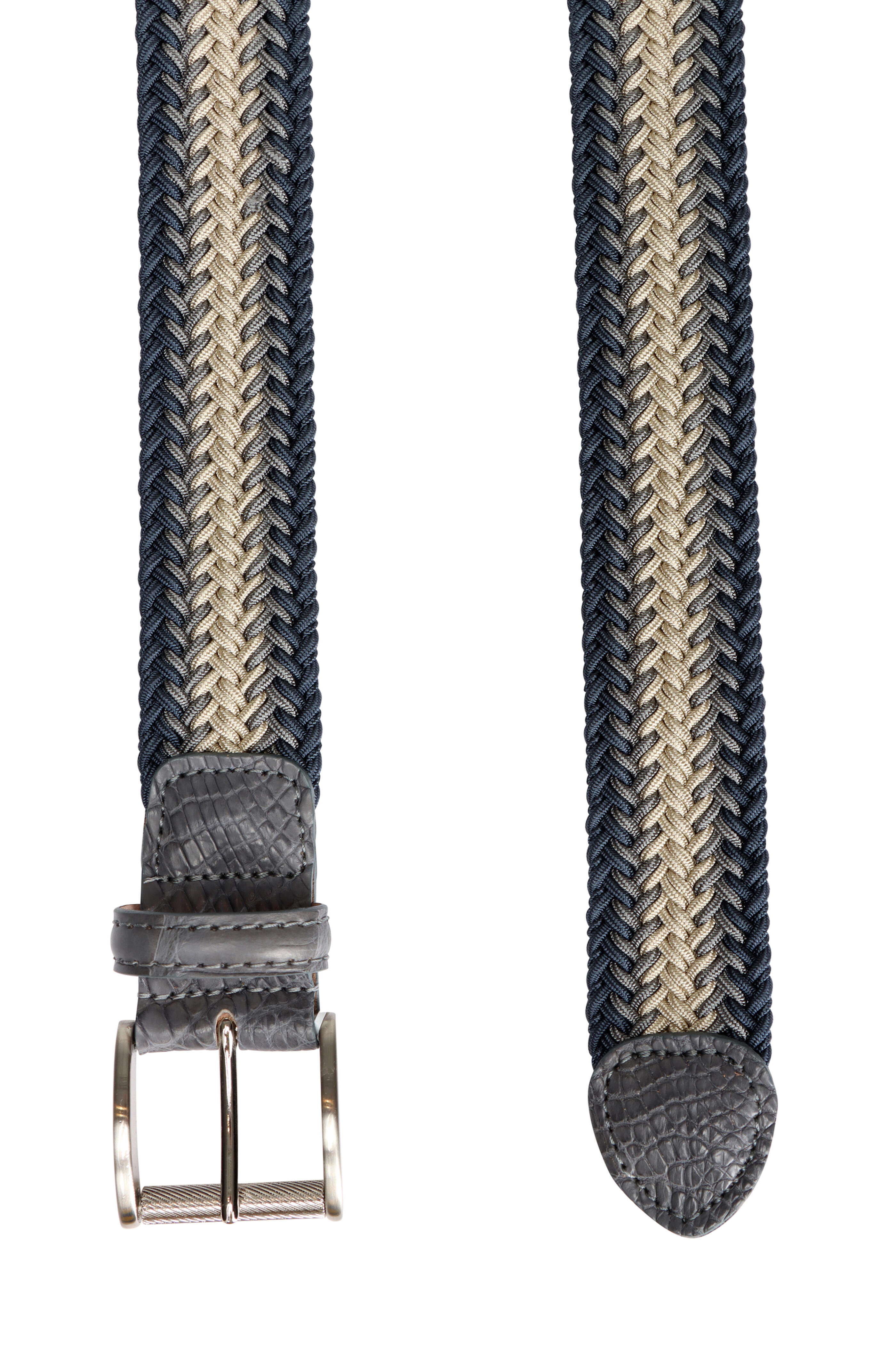 The Luxe Group, Llc Dba L.e.n - Denim Multicolor Braid Belt