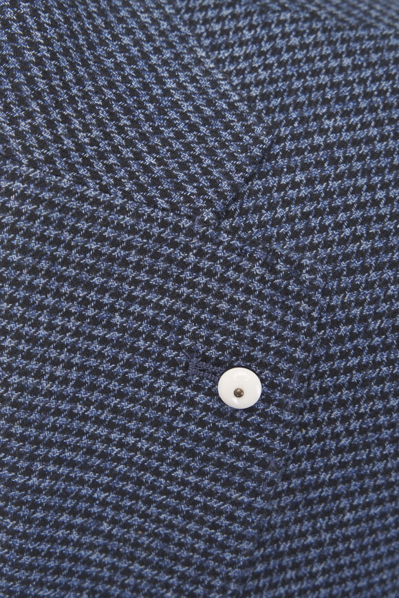 L.B.M. 1911 Blue & Navy Houndstooth Cotton Sportcoat - view 3