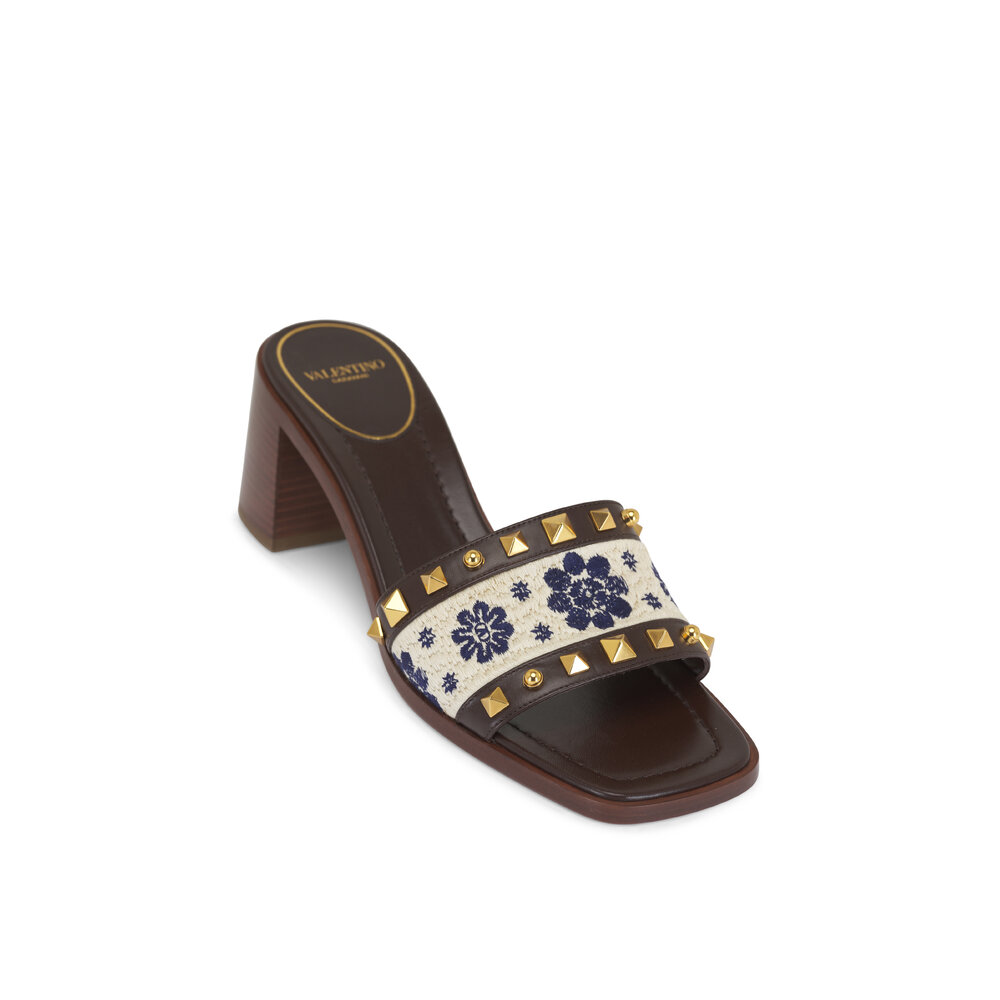 Valentino Garavani - Country Fondant Embroidered Heeled Mule
