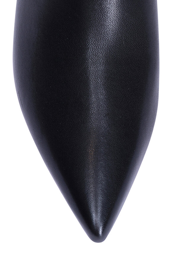 Veronica Beard Lisa Black Stretch Leather Short Boot, 45mm - view 6