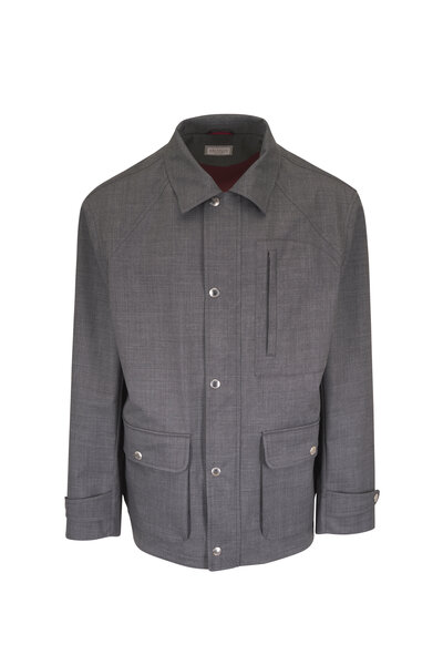 Brunello Cucinelli - Charcoal Gray Cashmere Jacket