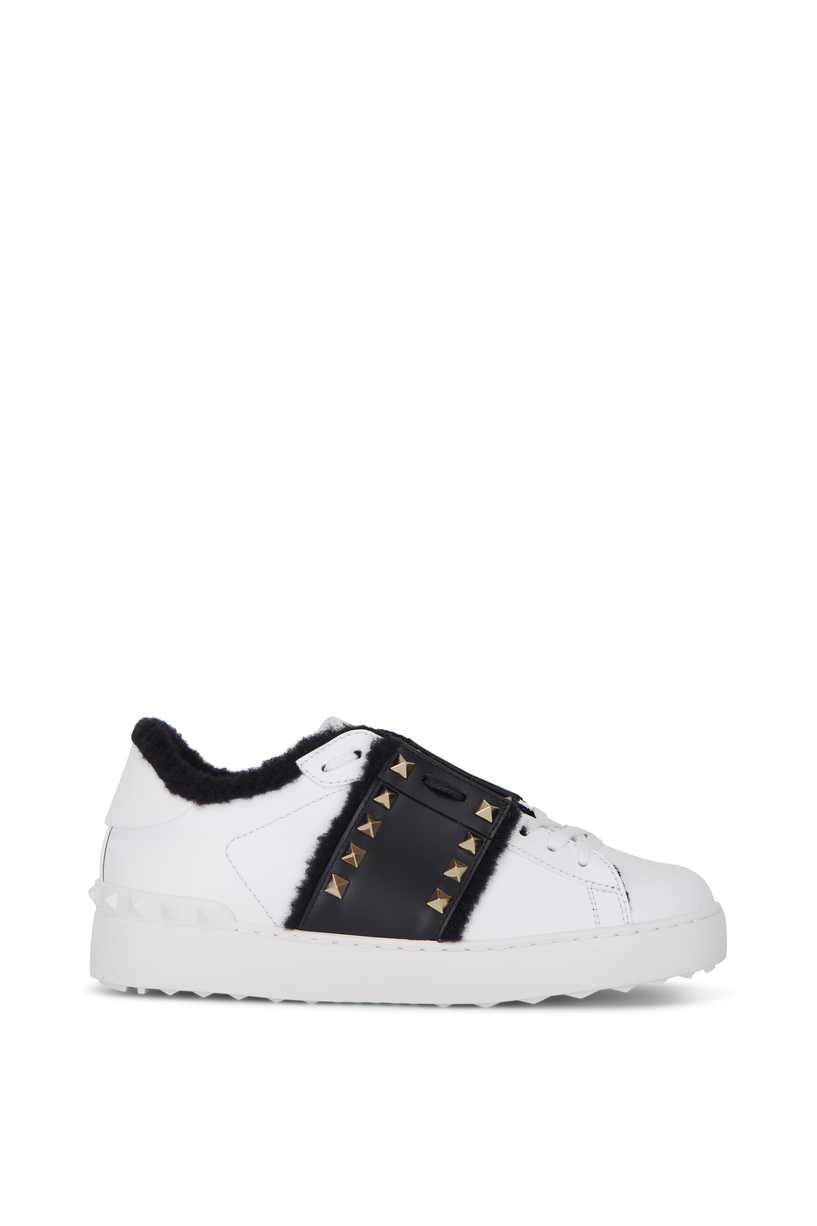 Valentino Garavani - White & Black Leather & Shearling Lined