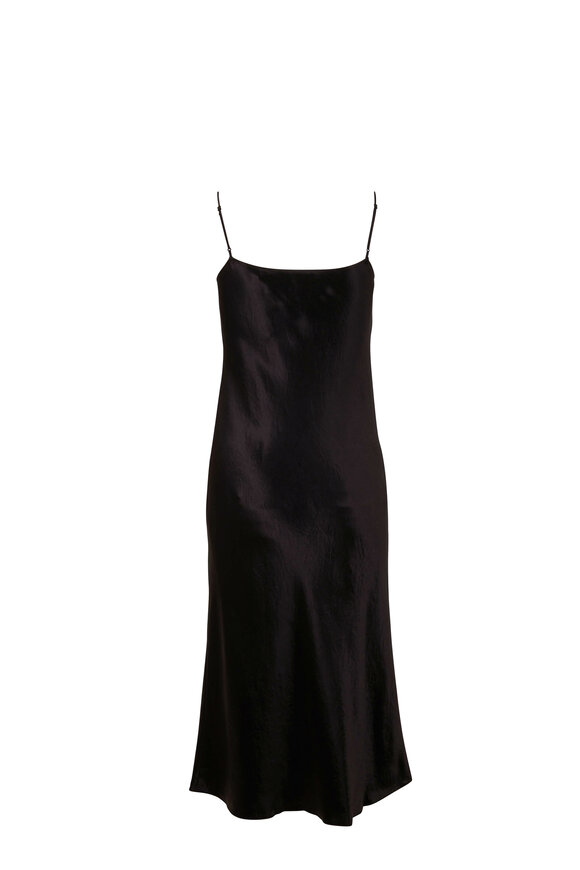 Vince - Black Satin Tank Dress