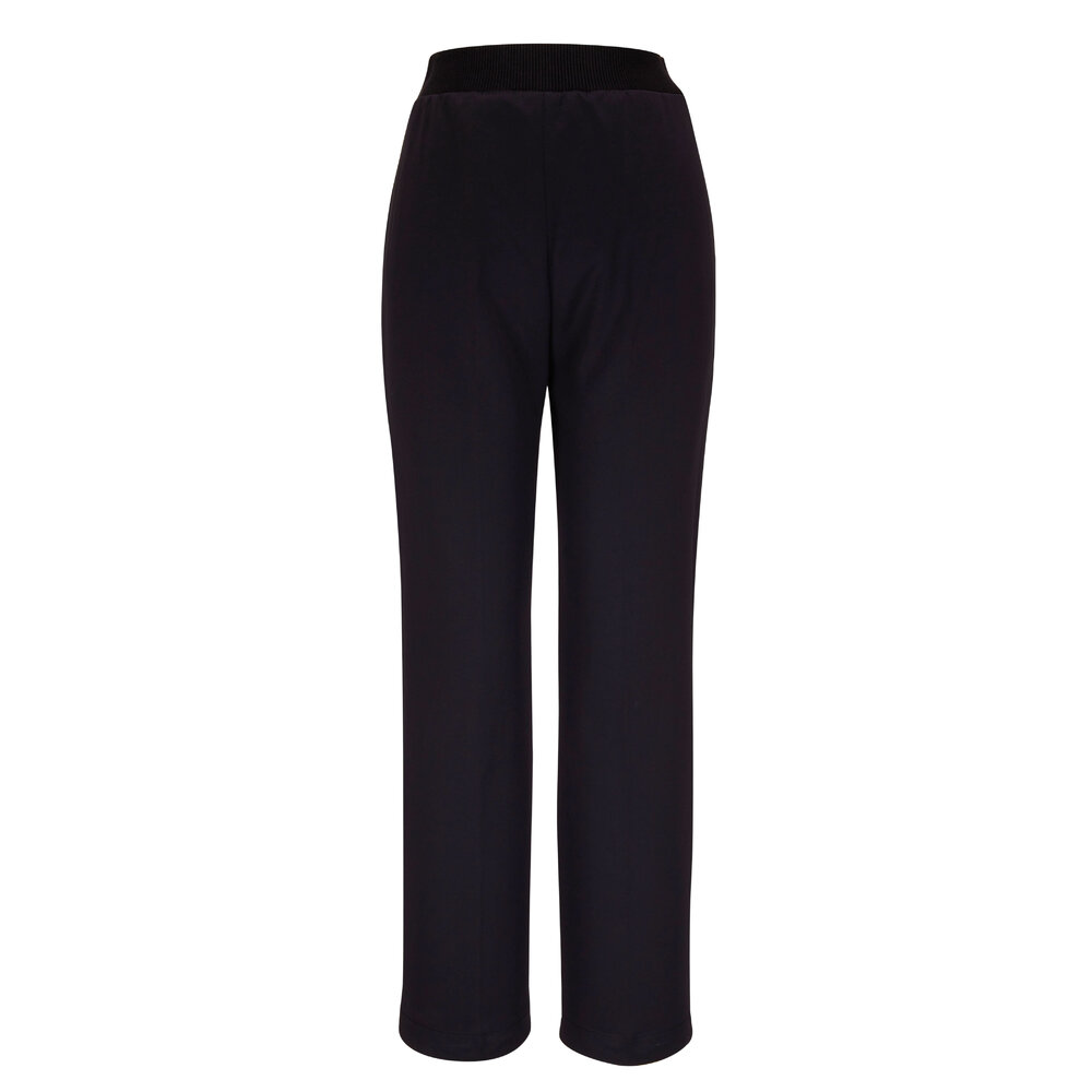 Agnona - Black Cropped Stretch Pant | Mitchell Stores