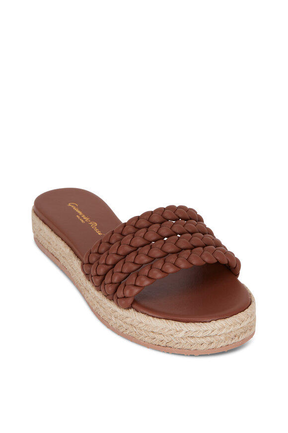 Gianvito Rossi - Marbella Brown Braided Leather Espadrille