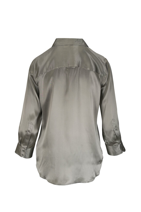 L'Agence Dani Olive Silk Blouse - view 2